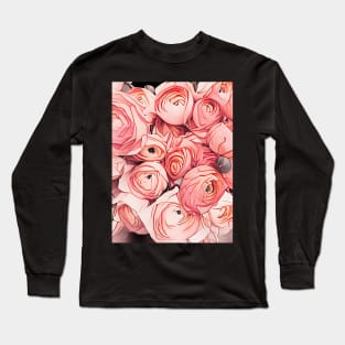 Pink Blooming Flowers Long Sleeve T-Shirt